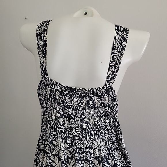 Ellen Parker Sleeveless Floral Maxi Dress V Neck Boho Cottagecore Hippie Peasant - Picture 6 of 9